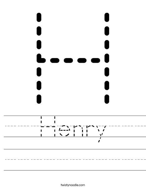 Henry Worksheet - Twisty Noodle Transportation Worksheet, Name Tracing Worksheets, Cvc Words Kindergarten, Name Practice, Twisty Noodle, Writing Practice Worksheets, Name Tracing, Holiday Lettering, Letter Worksheets