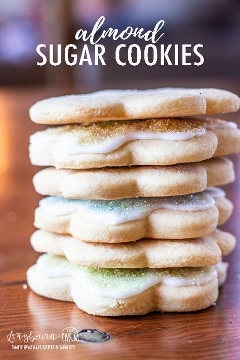 Easy Sugar Cookie Icing, Almond Sugar Cookie Recipe, Lofthouse Sugar Cookies, Almond Sugar Cookies, Perfect Sugar Cookies, Sugar Cookie Recipe Easy, Best Sugar Cookie Recipe, Lemon Sugar Cookies, Chocolate Sugar Cookies