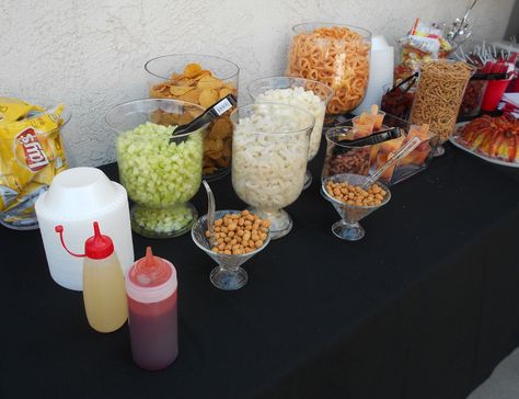 We rent all the vases Tostilocos Bar Mexican Fiesta, Diy Tostilocos Bar, Tostiloco Bar, Tostilocos Table Party Ideas, Mexican Snack Table, Tostilocos Bar, Mexican Snack Bar, Mexican Candy Bar, Mexican Themed Party