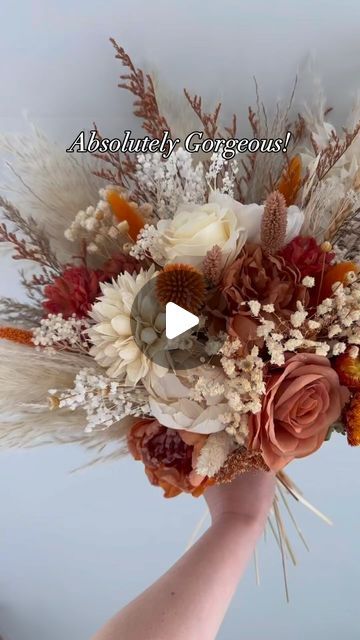 Pampas Outlet  𝐻𝒾 𝐼’𝓂 𝐼𝓇𝑒𝓃𝑒 || Pampas & dried flowers on Instagram: "Created for Katie 🤎 one of my favourite! 
Rust orange, terracotta and creams
.
.
.
.

#yegsmallbusiness #yegbride #bohobride #driedflowers #yegflorist #newtrend #wedding #weddinginspiration #bohowedding #bohobouquet #driedflowers #driedfloralarrangement #rustic #weddingflowers #weddingflorist #weddingflorals #pampas #weddinginspo" Orange Terracotta, Boho Bouquet, Rust Orange, Boho Bride, Wedding Florist, Boho Wedding, Wedding Inspo, My Favourite, Floral Wedding