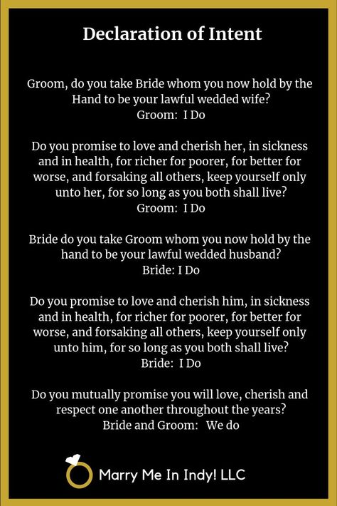 Declaration of Intent and Wedding Vows for your wedding ceremony. Declaration Of Intent Wedding Wording, Declaration Of Intent Wedding, Shark Wedding, Declaration Of Intent, Real Wedding Vows, Wedding Spreadsheet, Wedding Officiant Speech, Ceremony Readings, Wedding Officiant Script