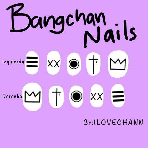 Skzoo Nail Design, Skz Nail Art Ideas, Bangchan Nail Art, K-pop Nail Ideas, Straykids Nail Ideas, Skz Nail Art Design, Straykids Nail Art, Stray Kids Acrylic Nails, Straykids Nails Ideas