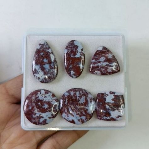 Red Moss Agate Cabochons with earthy, mossy patterns, perfect for adding a natural and rustic charm to jewelry designs. Red Moss Agate, Earthy Jewelry, S Art, Cabochons Stones, Moss Agate, Earthy Tones, Rustic Charm, Natural Gemstones, Agate