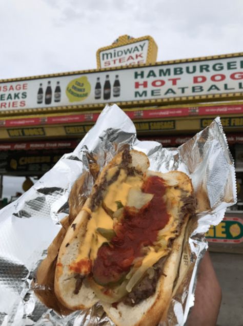 Midway Steak House, A Tiny Shop In New Jersey, Serves The Best Sausage Sandwich Sausage Sandwich, Sausage Sandwiches, Best Sausage, Tiny Shop, Steak House, Jersey Shore, Summer Day, Best Food, East Coast