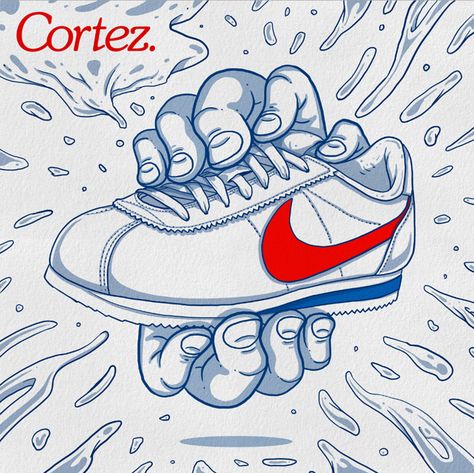 Nike Shoe Illustration, Sneakers Illustration Nike, Nike Illustration Artworks, Nike Art Drawing, Shoe Logo Ideas, Nike Illustration, Nike Drawing, Self Made Tattoo, Sneakers Illustration