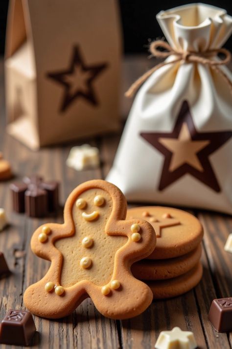 Warm  Cozy Gingerbread Cookie Display - Perfect Holiday Treats Cookie Display, Thank You Cookies, Gingerbread Cookie, Holiday Cookie, Cookie Gifts, Holiday Cookies, Holiday Baking, Holiday Treats, Favorite Holiday