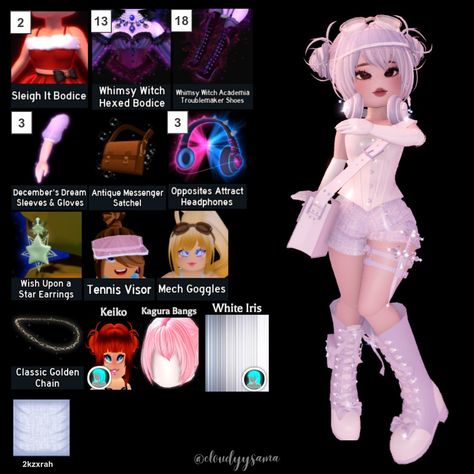 ☆ Royale High outfit inspiration cybercore ⚠️ !! The number in the corner is the number of the toggle used for that item. !! #royalehigh #rh #outfit #outfitinspo #cybercore Royle High Outfit Ideas Cheap, Royal High Outfit Hacks Cheap, Royal High Bodice Hacks, Cybercore Royale High Outfit, Royale High Y2k Outfits Tut, Futuristic Outfits Royale High, Sea Creatures Royale High, Royale Hight Outfit Ideas, Royal High Coquette Outfits