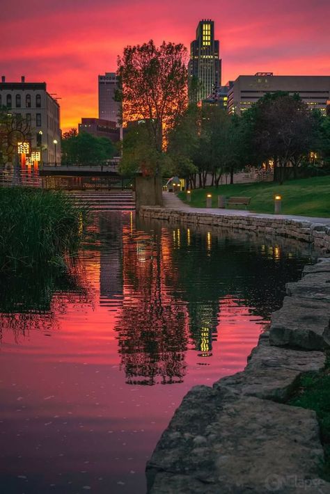 Nebraska Aesthetic, Omaha Nebraska, Adventure Awaits, Special Places, Travel Aesthetic, City Lights, Senior Pictures, Sunrise Sunset, Nebraska