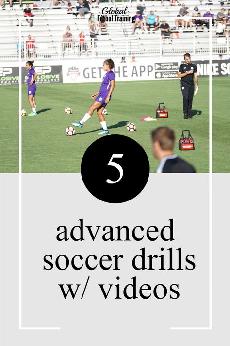 Learn these advanced soccer drills to improve your passing and first touch. These drills are great for defenders starting the attack out of the back. Midfielders for switching the field from right to left and left to right and for forwards who can receive with their back to goal, turn and shoot. It's important to work on skills that you will actually do in a game. This means being clean with the ball at your feet when receiving and passing. Learn how to go to both sides, not just strong side. Travel Soccer, Mexican Team, Soccer Videos, Soccer Gifs, Football Manager, Soccer Drills, Club America, How To Go, Soccer Games