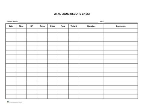 Vital Signs Chart Printable, Vital Signs Chart Nursing, Vitals Chart, Vitals Sheet, Vital Signs Chart, Vital Signs Nursing, Charting For Nurses, Medical Printables, Record Template