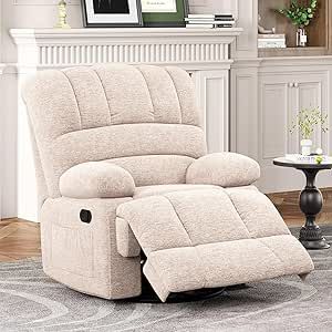 STARY Oversized Swivel Rocker Recliner Chair for Living Room for Adults, Begie Rocker Recliner Chair, Swivel Rocker Recliner Chair, Chair For Living Room, Rocker Recliners, Living Room Chairs, Recliner Chair, Recliner, Rocker, Free Delivery