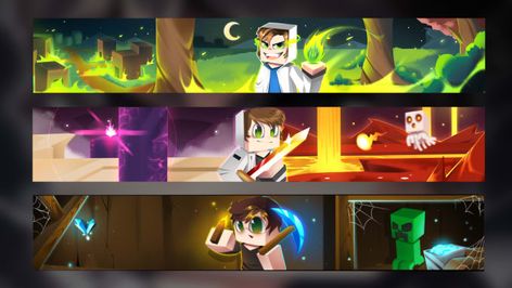 Minecraft Youtube Banner, Banner For Youtube, Youtube Minecraft, Minecraft Banner, Minecraft Banners, Web Banners, Youtube Banner, Youtube Banners, Web Banner