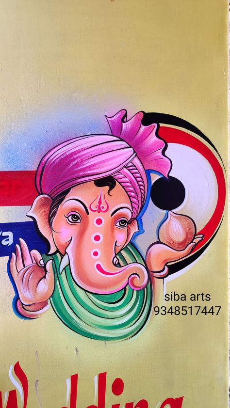 Marriage Wall Art Painting, Ganeshji Murti, Kulo Art, Matki Decoration, Marriage Painting, Wedding Art Painting, Marriage Wall Art, Shri Jagannath, Buddha Canvas Art