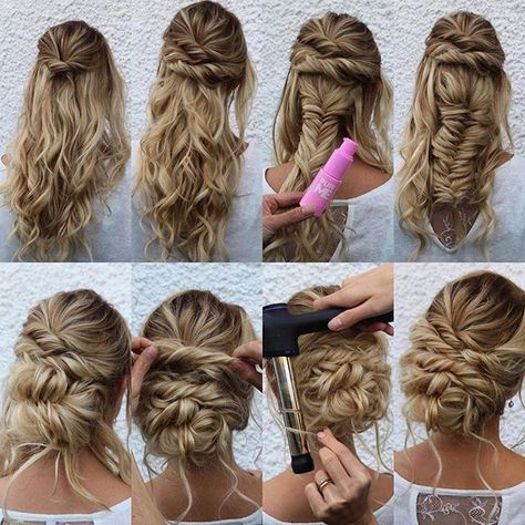 Easy Updo Hairstyles Tutorials, Easy Homecoming Hairstyles, Updo Hairstyles Tutorials, Hair Updos Tutorials, Easy Updo Hairstyles, Updo Tutorial, Simple Prom Hair, Long Hair Tutorial, Bridal Hair Updo