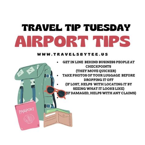 Travel Tuesday Tips of the Day #TravelTuesdayTipEveryOne Travel Tip Tuesday, Travel Blog Post Ideas, Luxury Advertising, Facebook Engagement Posts, Travel Clipart, Airport Tips, Packing Hacks, Travel Advisor, Tip Tuesday