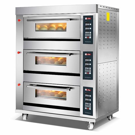 Baking Machine Commercial Economic Gas Deck Ovens in China-GOLDEN CHEF Bakery Oven, Deck Oven, Bakery Equipment, Baking Equipment, Commercial Kitchen Equipment, Food Equipment, Industrial Electric, Bread Pizza, Gas Oven