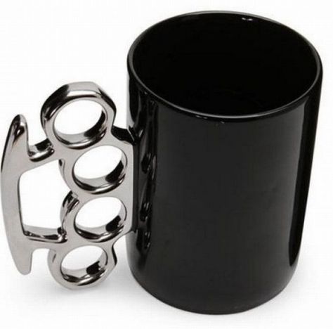 Knuckle Duster, Wooden Light, Think Geek, Personalized Coffee Mugs, Cool Mugs, Travel Mugs, Mug Cup, Tea Mugs, Coffee Drinks