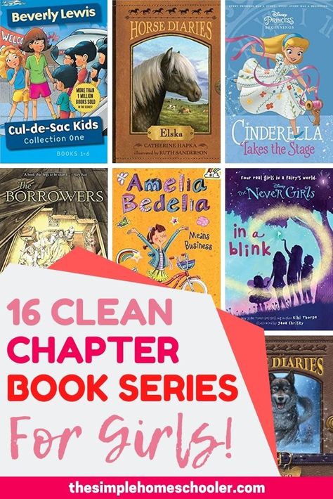 Books For Girls, Books To Read With Your Daughter, Chapter Books For 4th Grade, 2nd Grade Chapter Books, Best Chapter Books For 2nd Graders, Books For 7 Year Girl, Elementary Chapter Books, Book Series For Girls 8-10, Read Aloud Chapter Books