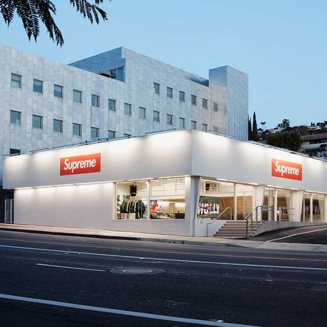 HYPEBEAST on Instagram: "@hypebeaststyle: @supremenewyork has officially unveiled its newest store location in Los Angeles, located in West Hollywood on Sunset Blvd and is set to open on February 16 in time for Supreme's first Spring/Summer 2023 drop.⁠ ⁠ ⁠ The brand has stated it's "relocating" its Los Angeles footprint, an indication that it will be closing down its long-standing Fairfax flagship store.⁠ Photo: Supreme" Supreme Branding, Supreme Store, Financial Year End, Supreme Brand, Supreme Box Logo, Sunset Blvd, Old Home, Big Dreams, Shanghai China