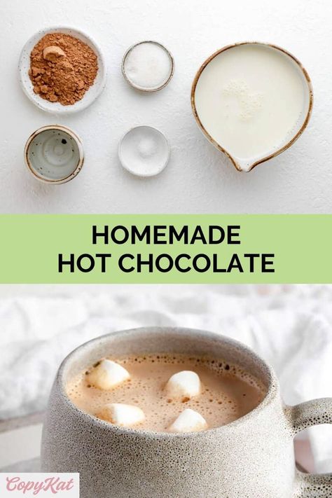 Homemade Hot Chocolate is so much better than store-bought! Get the easy recipe and find out how to make the best hot chocolate with cocoa powder, sugar, and milk on the stove top. Hot chocolate with marshmallows or whipped cream is a delicious and comforting drink to enjoy on a cold day. Hot Chocolate With Cocoa Powder, Hot Chocolate Recipe Homemade, Homemade Hot Chocolate, Mama Blog, Boss Girl, Life Board, Hot Chocolate Recipes, Homestead Survival, Winter Recipes