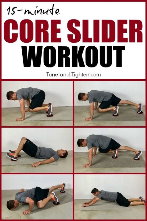 15-minute core slider workout you can do at home. The best slider exercises to tone and tighten your stomach! Core Slider Workout, Stretches For Workouts, Slider Workout, Glider Workout, Top Ab Workouts, Slider Exercises, Senior Exercises, Best Core Workouts, Effective Ab Workouts