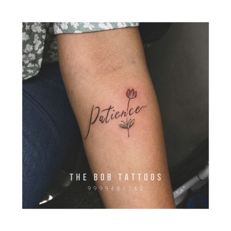 A patience tattoo represents staying calm in tough times, waiting for things to unfold, and trusting the process. It’s a reminder to be patient with oneself and others, showing the importance of having faith that everything will work out in due time. #quotetattoo #quotetattoodesign #quotetattooideas #patience #patiencetattoo #tattooformen #tattooforwomen #thebobtattoos Patience Tattoo, Trust The Process, Tough Times, Have Faith, Tattoo Quotes, Tattoos