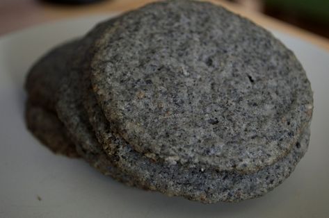 Chewy Black Sesame Cookies | The Domestic Pig Black Sesame Cookies, Black Sesame Dessert, White Foods, English Sweets, Sesame Recipes, Eat More Vegetables, Christina Tosi, Sesame Cookies, Chinese Dessert