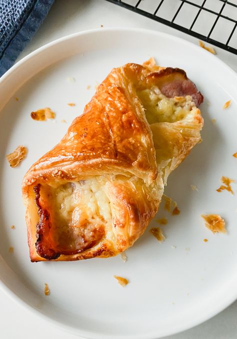 Easy Cheese and Bacon Turnover Recipe using ready-made pastry - The Simpler Kitchen Bacon Turnover, Freezing Cheese, Turnover Recipes, Easy Cheese, Cheesy Bacon, Puff Pastry Sheets, The Bakery, Pastry Sheets, Cheese Serving