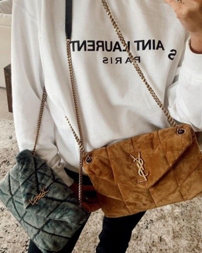 Saks YSL Lou Lou a denim puffer bag on pre order 🙌🏻 suede bag http://liketk.it/3jmEG #liketkit @liketoknow.it #LTKitbag Ysl Denim Puffer Bag, Denim Ysl Bag, Suede Ysl Bag, Ysl Lou Lou Bag, Ysl Denim Bag Outfit, Denim Designer Bag, Ysl Suede Bag, Lou Lou Ysl Bag, Ysl Puffer Bag Outfit