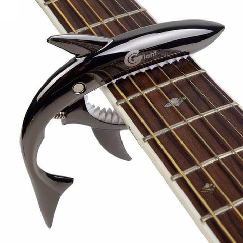 Shark Guitar, Guitar Capo, Shark Design, Guitar Riffs, Unique Guitars, Cool Electric Guitars, Best Acoustic Guitar, Guitar Players, Guitar Solo