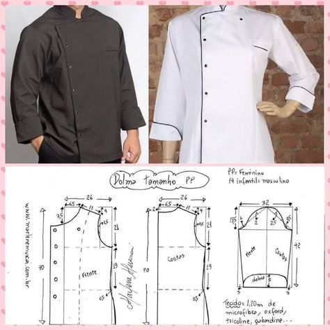 Chef Dress, Medical Scrubs Fashion, Mens Shirt Pattern, Clothing Pattern Design, Chef Coat, Fashion Illustrations Techniques, Apron Sewing Pattern, Dress Patterns Free, Fashion Design Patterns