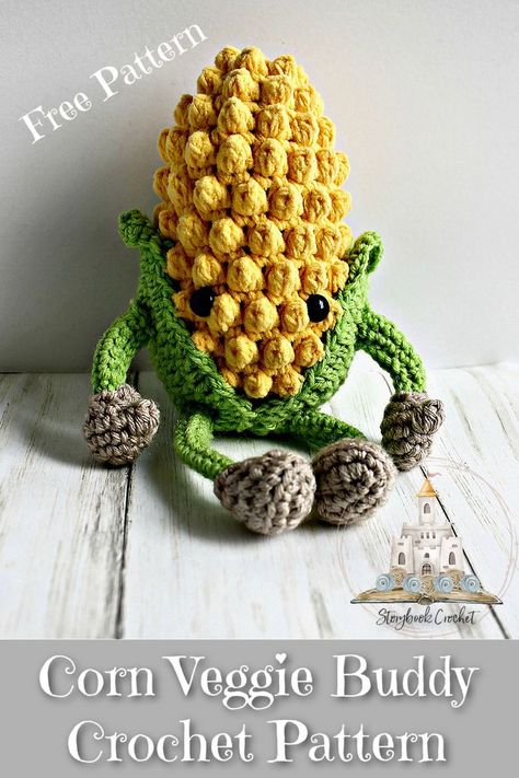 Crochet Corn, Corn Crochet, Artsy Girl, Crochet Garden, Fall Crochet Patterns, Crochet Toys Free, Crochet Fruit, Crochet Cactus, Crochet Food