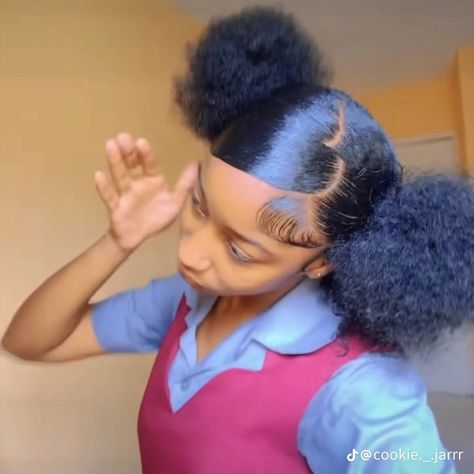 Catch Up Hairstyles For Natural Hair, Jamaican Hairstyles For School, Cute 4c Hairstyles, Jamaican Hairstyles, Skl Hairstyles, Curled Hairstyles For Medium Hair, Short Relaxed Hairstyles, Curly Hair Accessories, Cute Natural Hairstyles