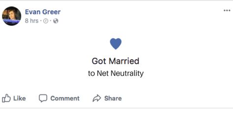 Change your Facebook relationship status to "Married" to save net neutrality In A Relationship Status Facebook, In A Relationship Status, Facebook Relationship Status, Facebook Picture, Status Facebook, Net Neutrality, From Where I Stand, Relationship Status, In A Relationship