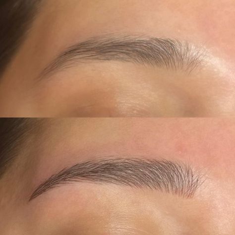 MOLLIE | Brow & Lash Artist | on Instagram: “Microfeathering is perfect for someone with brow hair who wants to fill in the sparse areas! We just enhanced her natural brows, I’m…” Lovely Hairstyles, Permanente Make-up, Makeup Eyebrows, Girl Time, Permanent Makeup Eyebrows, Brow Lash, Natural Brows, Brow Lamination, Microblading Eyebrows