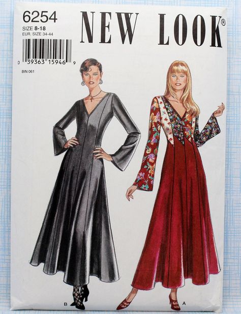 Panel Dress Pattern, Evening Dress Patterns, Estilo Hippy, Miss Dress, Panel Dress, 90s Dress, Princess Seams, Dress Sewing Patterns, Look Vintage