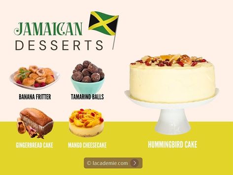 Jamaican Dessert, Jamaican Rum Cake, Jamaican Desserts, Sweet Potato Pudding, Hummingbird Cake Recipes, Nutritious Desserts, Potato Pudding, Banana Fritters, Mango Cheesecake