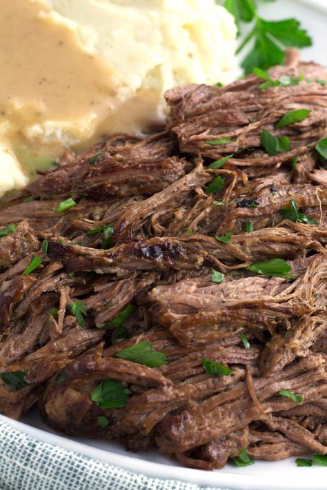 4-Ingredient Slow Cooker Tri-Tip Roast (So easy!) - Borrowed Bites Beef Tritip Roast Crockpot, Tri Tip In Crock Pot Recipes, Tri Tip Steak Crockpot Recipes, Tritip Roast Recipes Slow Cooker, Tri Tip Crockpot Recipes Crock Pots, Beef Loin Tri Tip Roast Crock Pot, Crockpot Tritip Roast, Crock Pot Tri Tip Roast, Beef Tri Tip Recipes Crock Pot