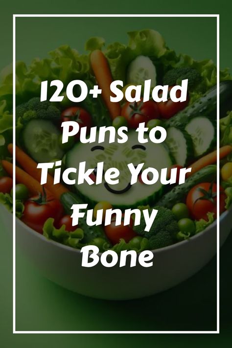 Welcome to the crouton-crust of humor - a world where salad is not just a dish, it’s a source of endless puns and giggles. If you’re looking to dressing up y Salad Jokes, Salad Puns, Soup Puns, Funny Salad, Vegetable Puns, Bird Puns, Fruit Puns, Veggie Tales, Animal Puns