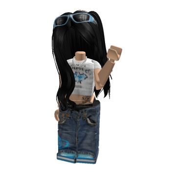 Roblox’s Avatar, Y2k Roblox Avatars Ideas, Roblox Inspo Outfits Y2k, Roblox Non Headless Fits, Different Roblox Styles, Roblox Avatars Black Hair, Roblox Girls Avatars, Cool Roblox Outfits, Roblox Y2k Avatar