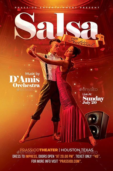 Visit site for more portfolio Salsa Night Poster, Dance Show Poster, Live Music Poster Design, Dance Festival Poster, Dance Event Poster, Logo Design Dance, Party Poster Background, Latin Festival, Music Festival Flyer