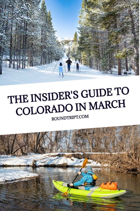 A local travel guide to Colorado in March. Weather, crowds, snow, ski resorts, things to do, holiday events, and more. Colorado In April, Colorado In March, Denver Colorado Vacation, Fairplay Colorado, March Weather, Weekend In Denver, Bahamas Travel Guide, Frisco Colorado, April Weather