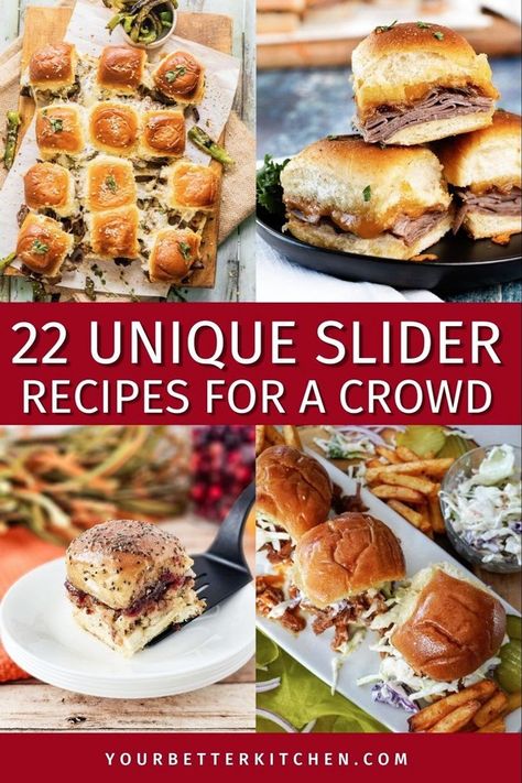 Quick And Easy Slider Recipes, Brie Sliders, Mushroom And Swiss, Simple Appetizers, Roll Sliders, Sliders Recipes Hawaiian Rolls, Bbq Sliders, Chicken Parmesan Sliders, Easy Slider Recipes