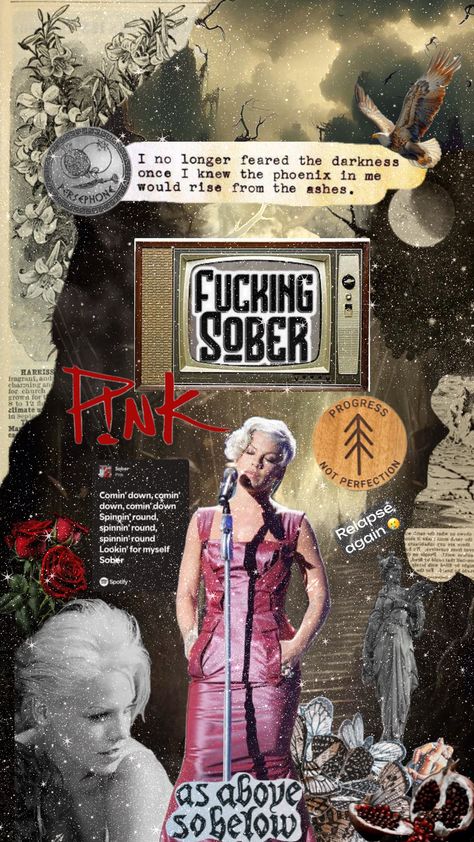 Sober #sober #p!nk #pinksinger #aleciamoore #justlikeapill #whoknew #funhouse #addiction Alecia Moore, Pink Singer, Rise From The Ashes