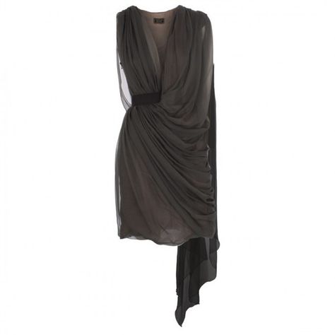 Lanvin Chiffon Draped Dress (Anthracite) Hirshleifers (1 805 AUD) ❤ liked on Polyvore featuring dresses, short dresses, vestidos, chiffon mini dress, draped dress, lanvin cocktail dress, short draped dress and lanvin dresses Chiffon Drape Dress, Silk Drape Dress, Short Chiffon Dress, Lanvin Dress, Chiffon Dress Short, Chiffon Cocktail Dress, Drape Dress, Chiffon Dresses, Chiffon Mini Dress