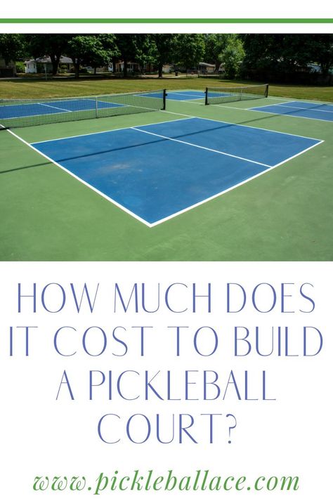 You might be asking how much it'd cost to build a regulation-size pickleball court? We have checked out what you're likely to spend on this sport. So read on! Building A Pickleball Court, How To Make A Pickleball Court, Backyard Pickleball Court Landscaping, Airbnb Amenities, Tennis Court Backyard, Pickleball Tips, Pickleball Quotes, Pre Engineered Metal Buildings, Double Game