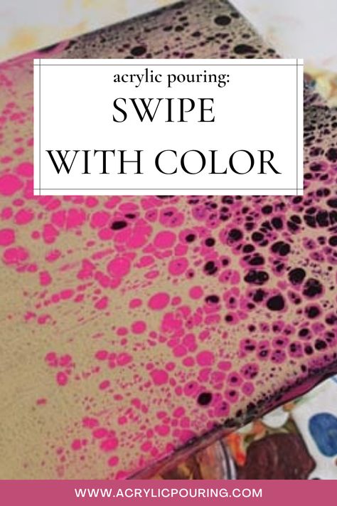 Learn how to combine other colors besides the traditional black and white used in swipe paintings for a deeper looking pour painting. #acrylicpouring #fluidart Acrylic Paint Pouring Color Combinations, Paint Pouring Color Combinations, Swipe Acrylic Pour, Acrylic Paint Pouring, Paint Pours, Acrylic Painting Diy, Pour Painting, Acrylic Pouring, Fluid Art