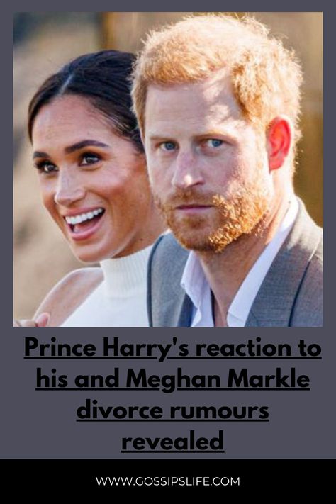 What is Prince Harry's revealed reaction to the rumors surrounding his and Meghan Markle's divorce? Meghan Markle Divorce, Prince Harry Divorce, British Royal Family News, Prince Harry Of Wales, Netflix Documentaries, Royal Christmas, Royal Family News, Young Prince, Royal Life