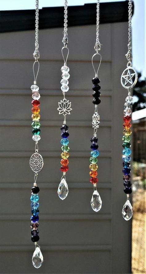 Things You Can Make With Beads, What To Make Out Of Beads, Glass Bead Projects, Bead Suncatcher Diy, Diy Suncatchers Crystals, Bead Crafts For Adults, Things To Do With Beads, Things To Make With Beads, Sun Catchers Diy