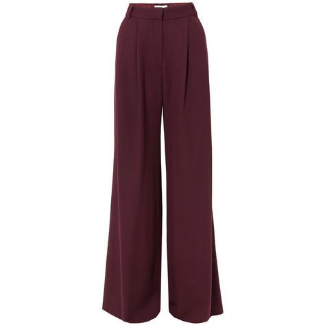 Goat Redford Plum Wide Leg Wool Crepe Trousers ($440) ❤ liked on Polyvore featuring pants, bottoms, calÃ§as, wool wide leg trousers, pleated pants, zip pants, wide leg pants and wool pants Plum Pants, Crepe Trousers, Wool Crepe, Simply Lovely, Pants Wide Leg, Wool Pants, Pleated Pants, Maleficent, Venom